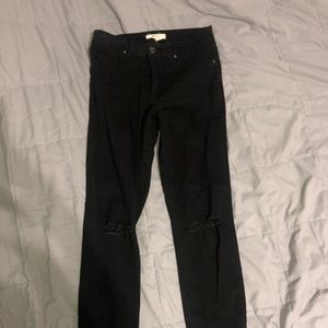Black Knee Rip Skinny Jeans